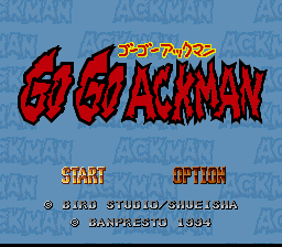 Go Go Ackman — Title screen